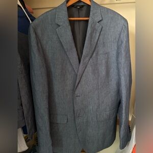 Banana Republic blue linen suit jacket slim fit  42R